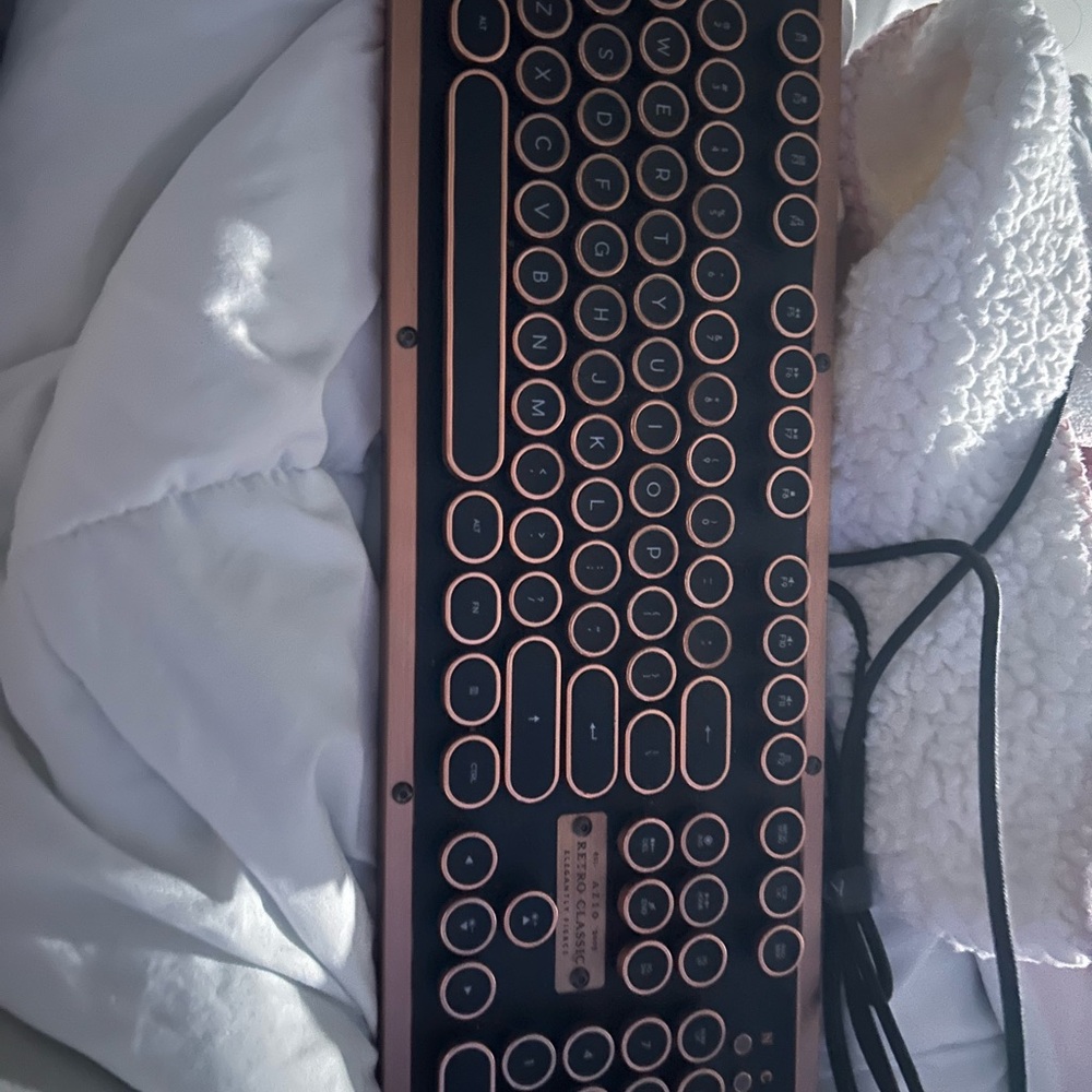 Retro Black and Copper Keyboard